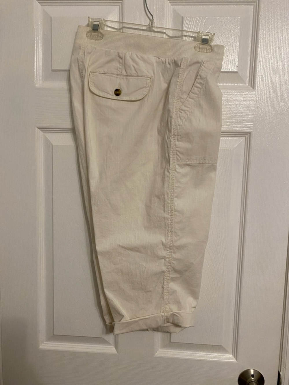 Sonoma Cream Ribbed Waistband crops